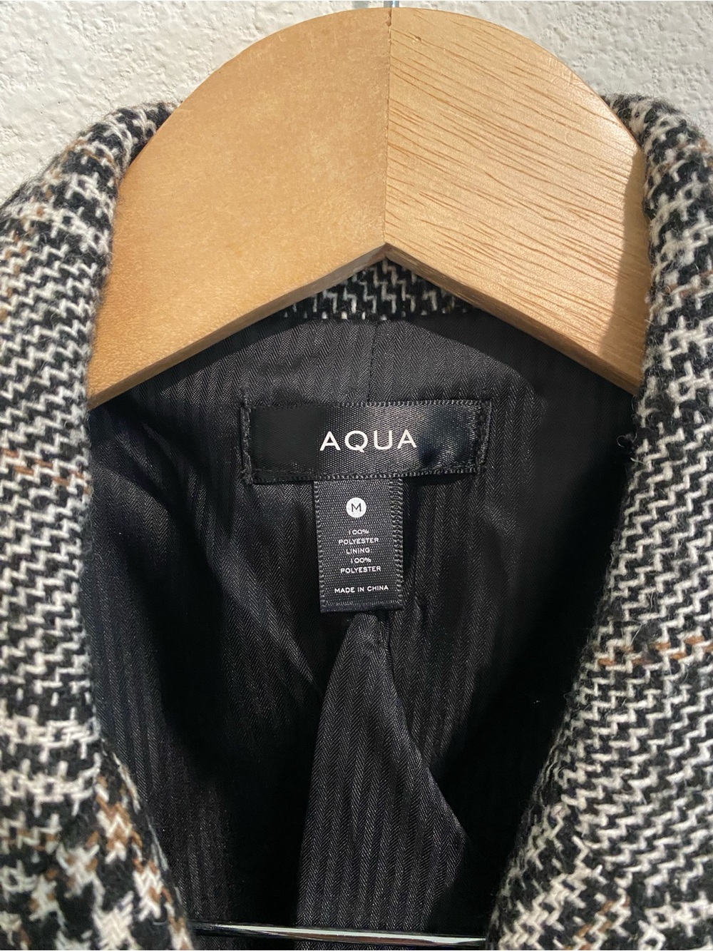 Aqua Black & White Houndstooth Blazer - Picture 3 of 3